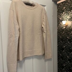 Jenni Kayne cream wool/cashmere crew neck sweater